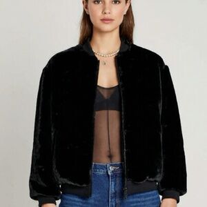 H&M Short faux fur black jacket coat from H&M Size 12T